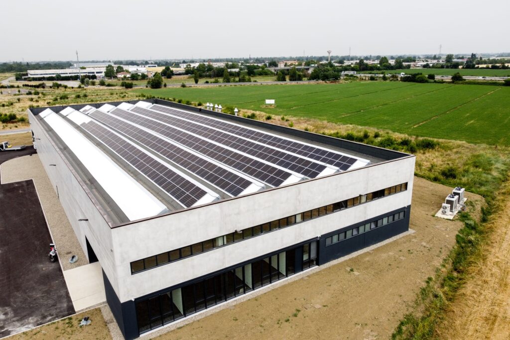 Mollificio Guidi, Ozzano (BO) — dallalto fotovoltaico